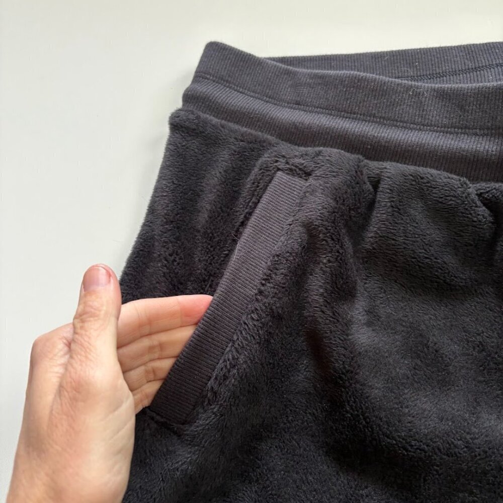 Athleta Double Cozy Karma Recover Pant Jogger Fleece Black Cozy Gym Active Mediu - Picture 6 of 14